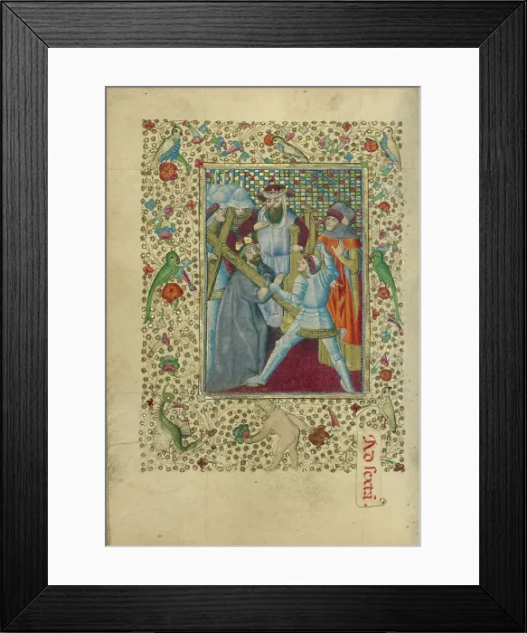 Framed Print : The Way to Calvary; Book of Hours, about 1460. Creator: Unknown Framed Print : The Way to Calvary; Book of Hours, about 1460. Creator: Unknown