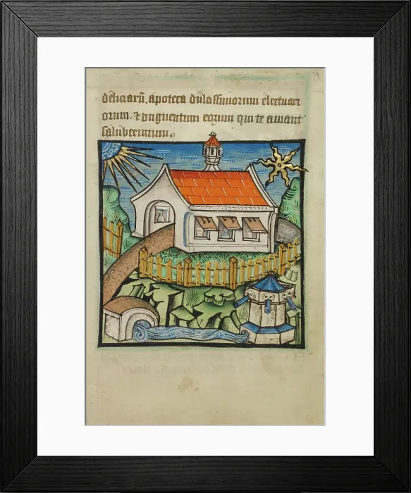 Framed Print : The Paradise of All Delights;The Enclosed Garden, Sealed Fountain, Stella Maris... about 1480-1490. Creator: Unknown Framed Print : The Paradise of All Delights;The Enclosed Garden, Sealed Fountain, Stella Maris... about 1480-1490. Creator: Unknown