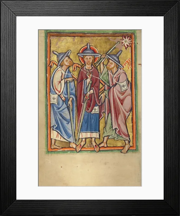 Framed Print : The Road to Emmaus, about 1190-1200. Creator: Unknown Framed Print : The Road to Emmaus, about 1190-1200. Creator: Unknown