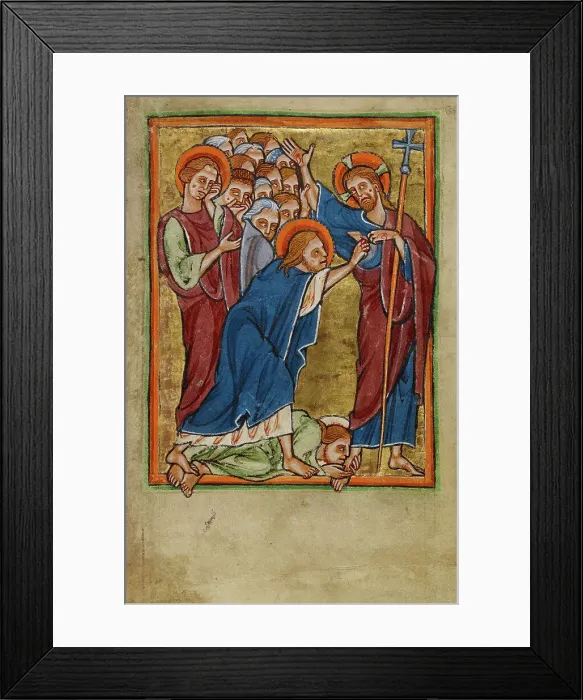 Framed Print : Doubting Thomas, about 1190-1200. Creator: Unknown Framed Print : Doubting Thomas, about 1190-1200. Creator: Unknown