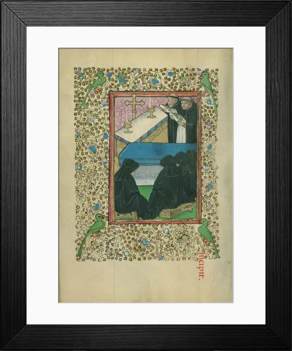 Framed Print : Office of the Dead; Book of Hours, about 1460. Creator: Unknown Framed Print : Office of the Dead; Book of Hours, about 1460. Creator: Unknown