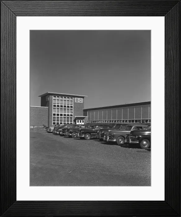 Framed Print : Becton Dickinson, East Rutherford, New Jersey, 1952. Creator: Gottscho-Schleisner, Inc Framed Print : Becton Dickinson, East Rutherford, New Jersey, 1952. Creator: Gottscho-Schleisner, Inc