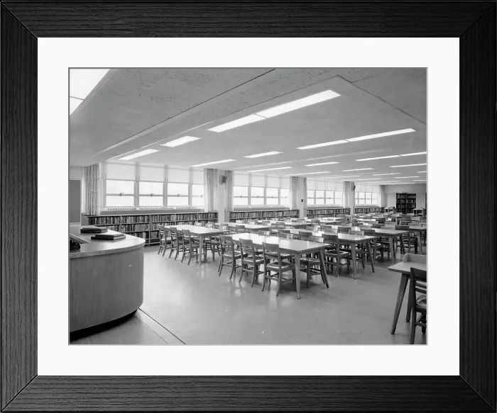 Framed Print : Thomas Edison High School, Jamaica, New York, 1959. Creator: Gottscho-Schleisner, Inc Framed Print : Thomas Edison High School, Jamaica, New York, 1959. Creator: Gottscho-Schleisner, Inc