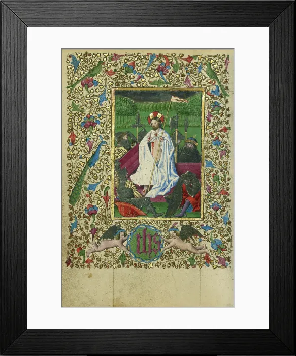 Framed Print : The Resurrection; Book of Hours, about 1460. Creator: Unknown Framed Print : The Resurrection; Book of Hours, about 1460. Creator: Unknown