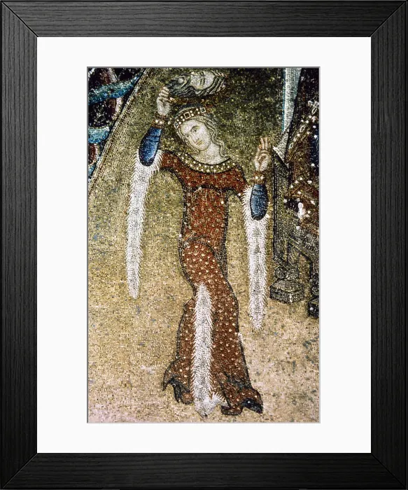 Framed Print : Salome with the head of John the Baptist, Saint Mark's Basilica, Venice, Italy, 13th century. Creator: Unknown Framed Print : Salome with the head of John the Baptist, Saint Mark's Basilica, Venice, Italy, 13th century. Creator: Unknown