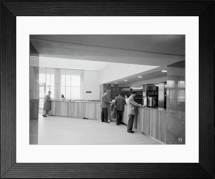 Framed Print : Lamont Library, Harvard University, Cambridge, Massachusetts, 1949. Creator: Gottscho-Schleisner, Inc Framed Print : Lamont Library, Harvard University, Cambridge, Massachusetts, 1949. Creator: Gottscho-Schleisner, Inc