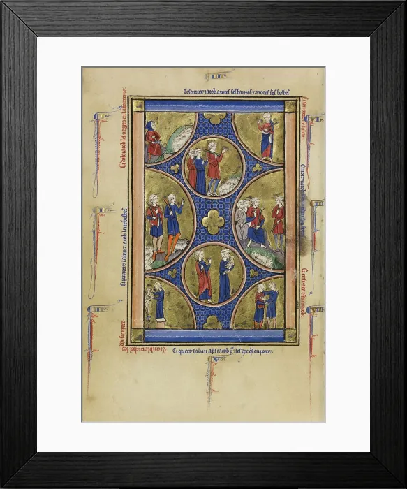 Framed Print : Scenes from the Lives of Jacob; Wenceslaus Psalter, about 1250-1260. Creator: Unknown Framed Print : Scenes from the Lives of Jacob; Wenceslaus Psalter, about 1250-1260. Creator: Unknown