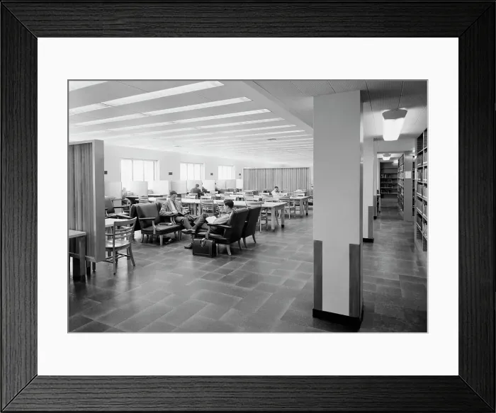 Framed Print : Lamont Library, Harvard University, Cambridge, Massachusetts, 1949. Creator: Gottscho-Schleisner, Inc Framed Print : Lamont Library, Harvard University, Cambridge, Massachusetts, 1949. Creator: Gottscho-Schleisner, Inc