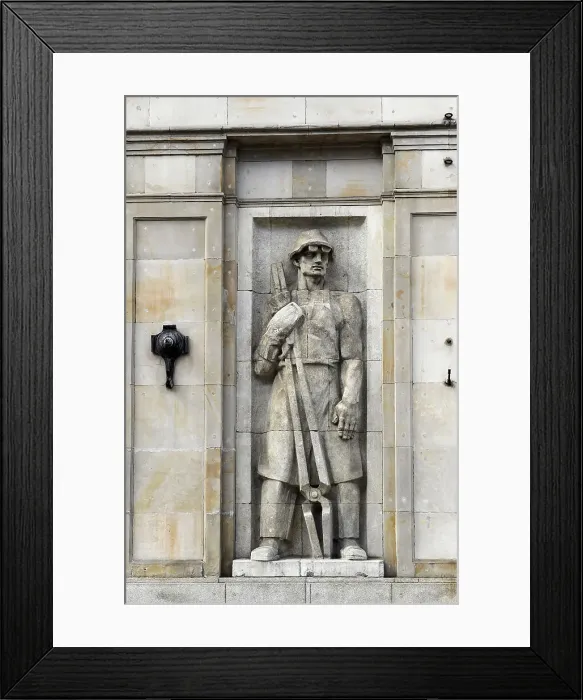 Framed Print : Socialist relief, Constitution Square, Warsaw, Poland. Creator: Unknown Framed Print : Socialist relief, Constitution Square, Warsaw, Poland. Creator: Unknown