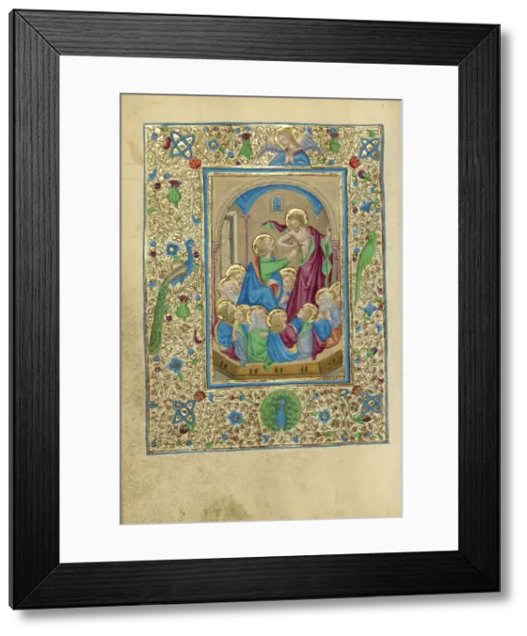 Framed Print : Doubting Thomas; Book of Hours, about 1460. Creator: Unknown Framed Print : Doubting Thomas; Book of Hours, about 1460. Creator: Unknown