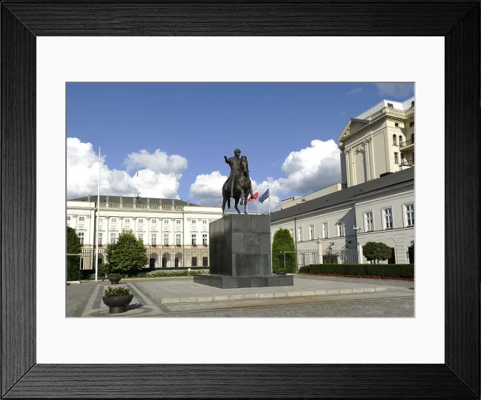Framed Print : Equestrian statue of Prince Jozef Poniatowski, Presidential Palace, Warsaw, Poland, 2013. Creator: LTL Framed Print : Equestrian statue of Prince Jozef Poniatowski, Presidential Palace, Warsaw, Poland, 2013. Creator: LTL