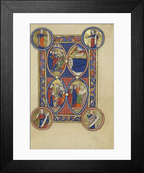 Framed Print : The Magi Before Herod; The Adoration of the Magi; The Dream of the Magi, about 1250-1260. Creator: Unknown Framed Print : The Magi Before Herod; The Adoration of the Magi; The Dream of the Magi, about 1250-1260. Creator: Unknown