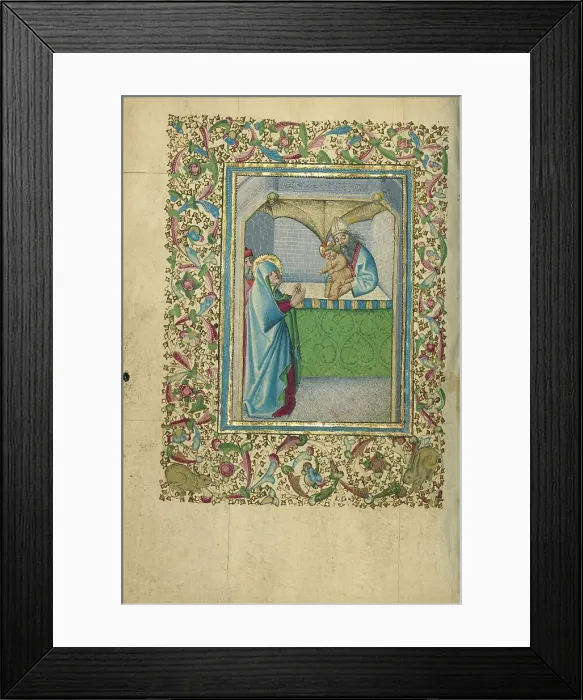 Framed Print : The Presentation in the Temple; Book of Hours, about 1460. Creator: Unknown Framed Print : The Presentation in the Temple; Book of Hours, about 1460. Creator: Unknown