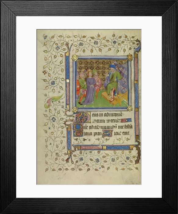 Framed Print : Christ before Pilate; Book of Hours, about 1400-1410. Creator: Unknown Framed Print : Christ before Pilate; Book of Hours, about 1400-1410. Creator: Unknown