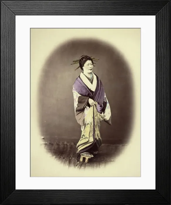 Framed Print : Courtesan, 1866-1867. Creator: Felice Beato Framed Print : Courtesan, 1866-1867. Creator: Felice Beato