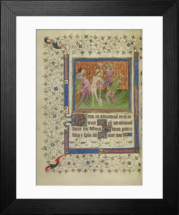 Framed Print : The Flagellation; Book of Hours, about 1400-1410. Creator: Unknown Framed Print : The Flagellation; Book of Hours, about 1400-1410. Creator: Unknown