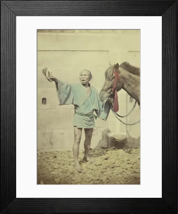 Framed Print : Betto or Groom, about 1868. Creator: Felice Beato Framed Print : Betto or Groom, about 1868. Creator: Felice Beato