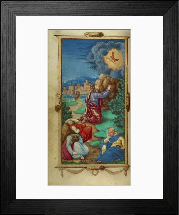Framed Print : The Agony in the Garden; Book of Hours, 1544. Creator: Unknown Framed Print : The Agony in the Garden; Book of Hours, 1544. Creator: Unknown
