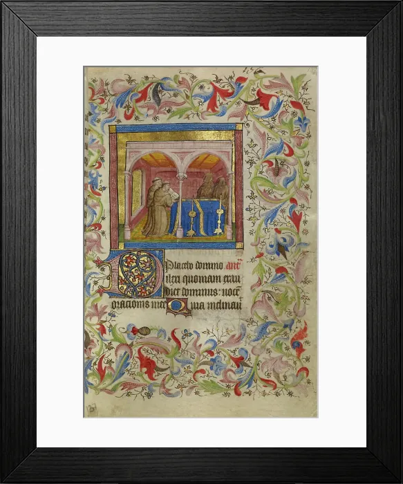 Framed Print : Office of the Dead; Book of Hours, about 1400-1410. Creator: Unknown Framed Print : Office of the Dead; Book of Hours, about 1400-1410. Creator: Unknown