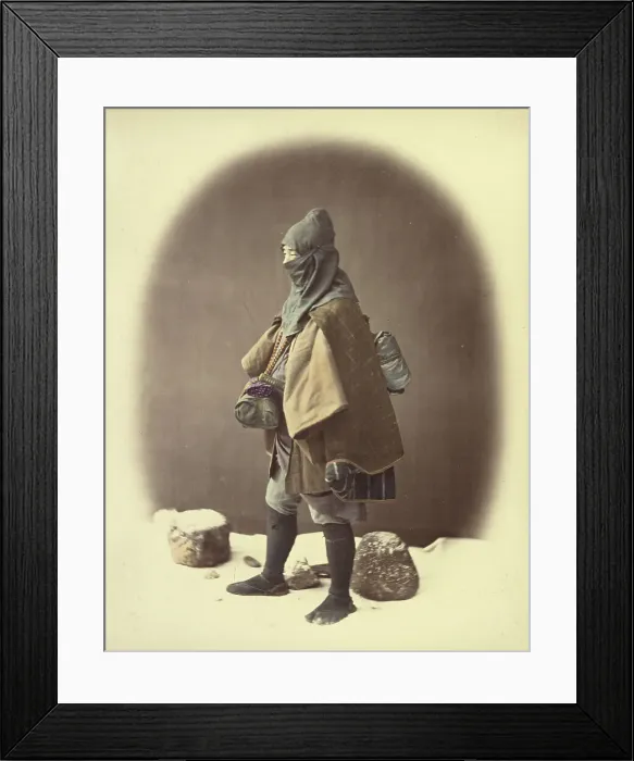 Framed Print : Travelling Merchant, 1866-1867. Creator: Felice Beato Framed Print : Travelling Merchant, 1866-1867. Creator: Felice Beato