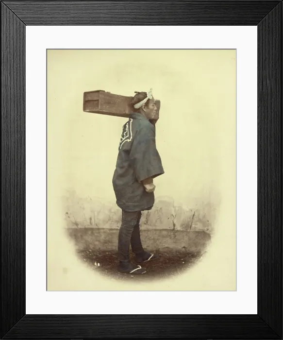 Framed Print : Carpenters, 1866-1867. Creator: Felice Beato Framed Print : Carpenters, 1866-1867. Creator: Felice Beato