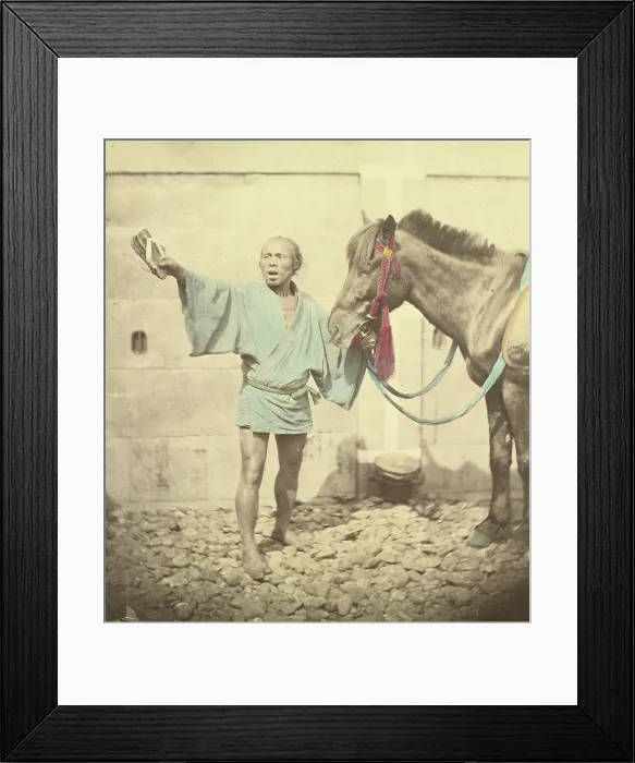 Framed Print : Betto or Groom, about 1863-1868. Creator: Felice Beato Framed Print : Betto or Groom, about 1863-1868. Creator: Felice Beato