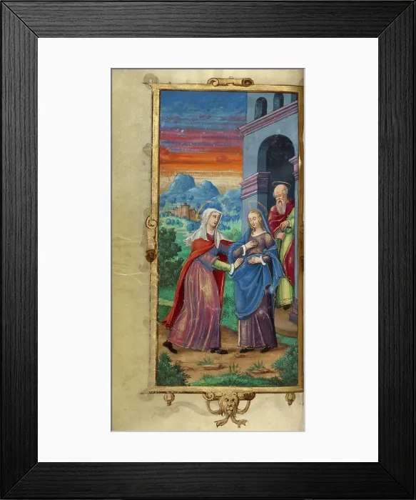 Framed Print : The Visitation; Book of Hours, 1544. Creator: Unknown Framed Print : The Visitation; Book of Hours, 1544. Creator: Unknown
