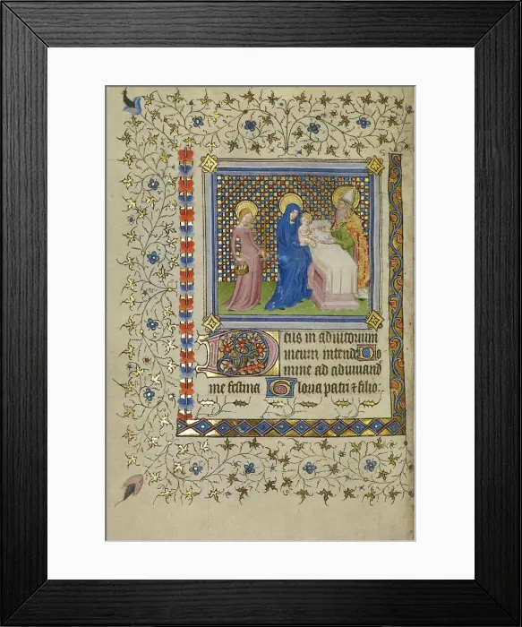 Framed Print : The Presentation in the Temple; Book of Hours, about 1400-1410. Creator: Unknown Framed Print : The Presentation in the Temple; Book of Hours, about 1400-1410. Creator: Unknown