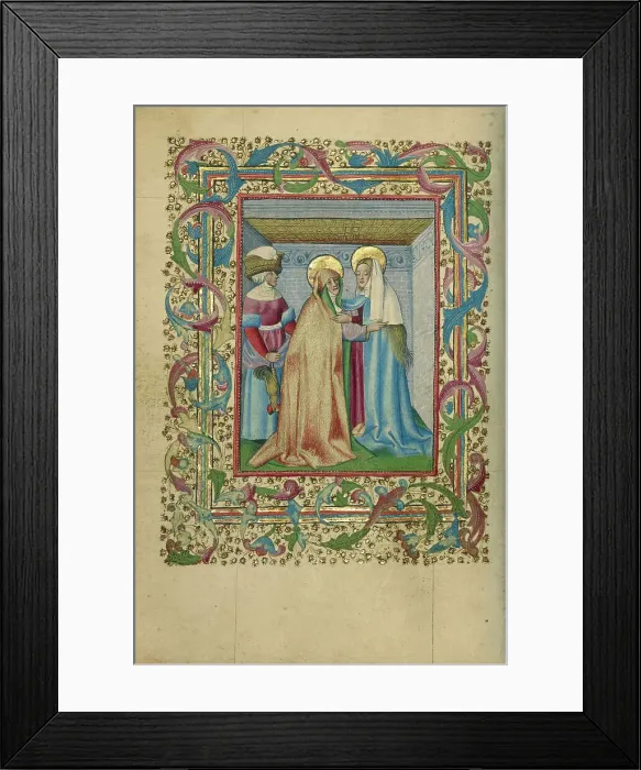 Framed Print : The Visitation; Book of Hours, about 1460. Creator: Unknown