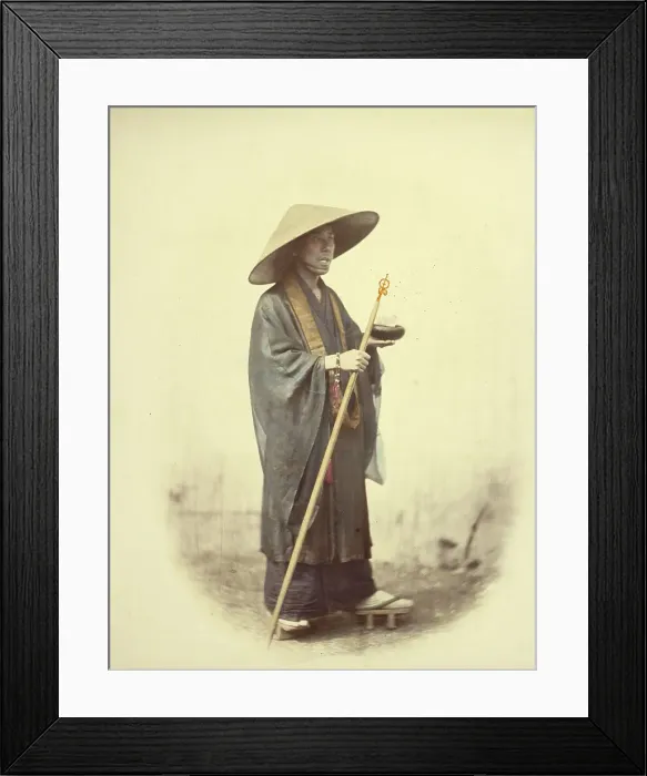 Framed Print : Priest with Pastoral Staff, 1866-1867. Creator: Felice Beato Framed Print : Priest with Pastoral Staff, 1866-1867. Creator: Felice Beato
