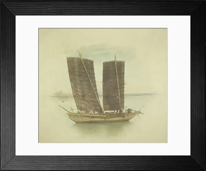 Framed Print : The First Corean Junk Bringing Dispatches, May 30, 1871. Creator: Felice Beato Framed Print : The First Corean Junk Bringing Dispatches, May 30, 1871. Creator: Felice Beato