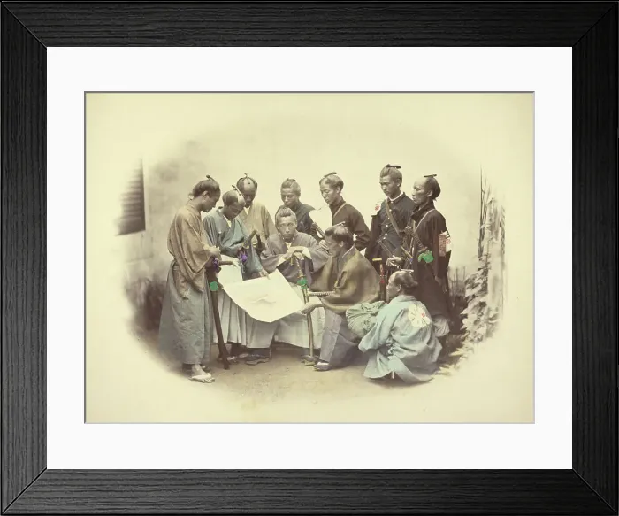 Framed Print : Satsuma's General, 1866-1867. Creator: Felice Beato Framed Print : Satsuma's General, 1866-1867. Creator: Felice Beato