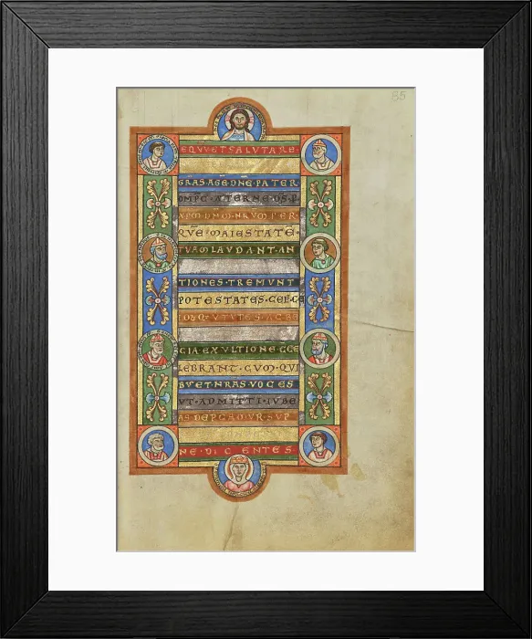 Framed Print : Decorated Text Page; Stammheim Missal, probably 1170s. Creator: Unknown Framed Print : Decorated Text Page; Stammheim Missal, probably 1170s. Creator: Unknown