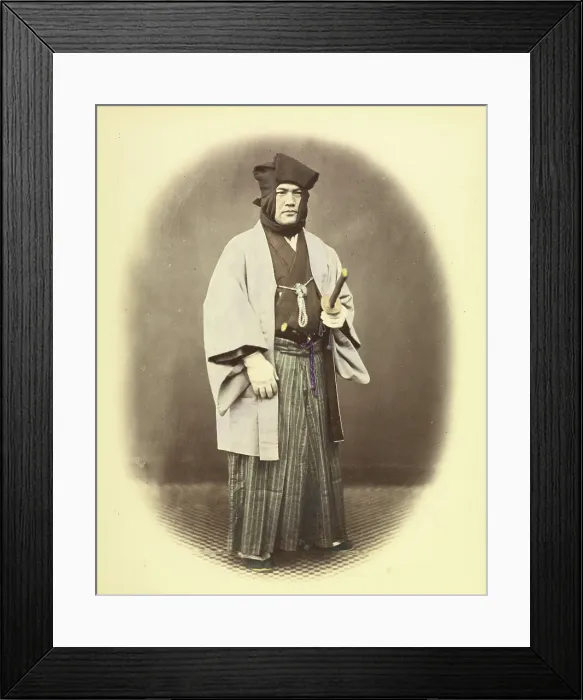 Framed Print : Aidzoo Officer, about 1868. Creator: Felice Beato Framed Print : Aidzoo Officer, about 1868. Creator: Felice Beato