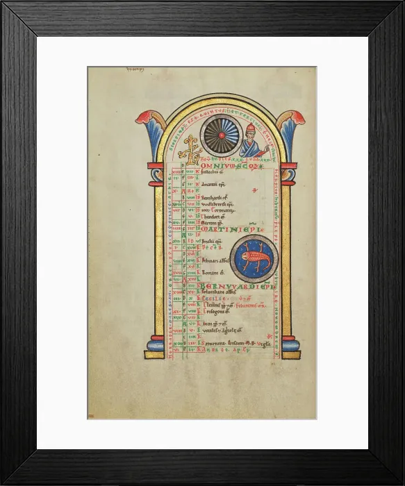 Framed Print : Jupiter (?); Zodiacal Sign of Scorpio; Stammheim Missal probably 1170s. Creator: Unknown Framed Print : Jupiter (?); Zodiacal Sign of Scorpio; Stammheim Missal probably 1170s. Creator: Unknown
