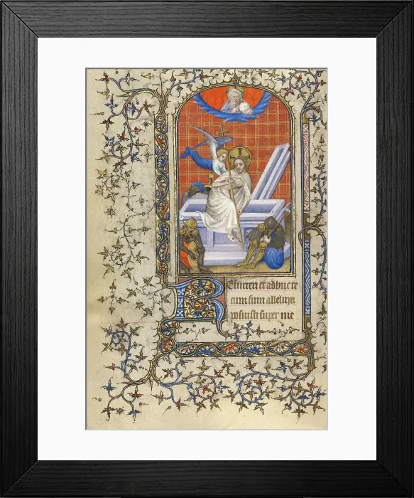 Framed Print : The Resurrection; Book of Hours, about 1410. Creator: Unknown
