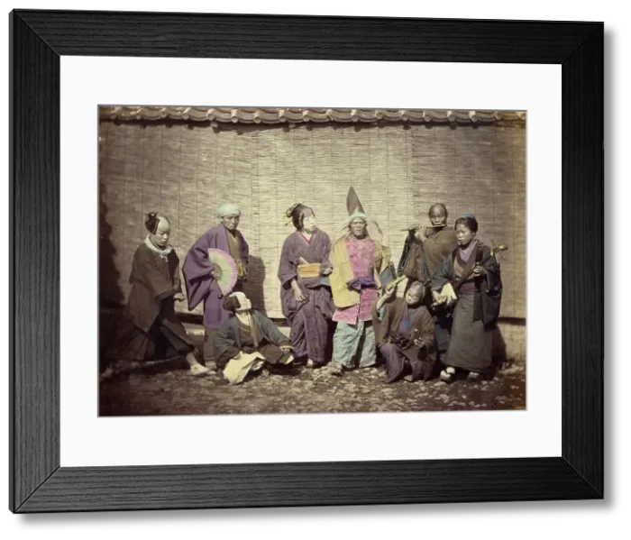 Framed Print : Street Actors, 1866-1867. Creator: Felice Beato Framed Print : Street Actors, 1866-1867. Creator: Felice Beato
