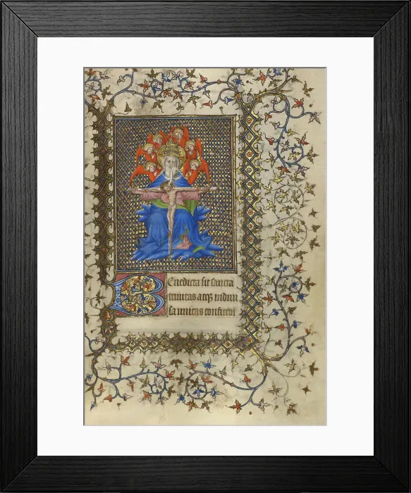 Framed Print : The Trinity; Book of Hours, about 1410. Creator: Unknown Framed Print : The Trinity; Book of Hours, about 1410. Creator: Unknown