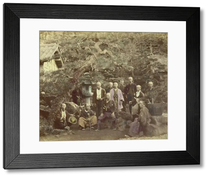Framed Print : Group of Tycoon's Officers, 1866-1867. Creator: Felice Beato Framed Print : Group of Tycoon's Officers, 1866-1867. Creator: Felice Beato