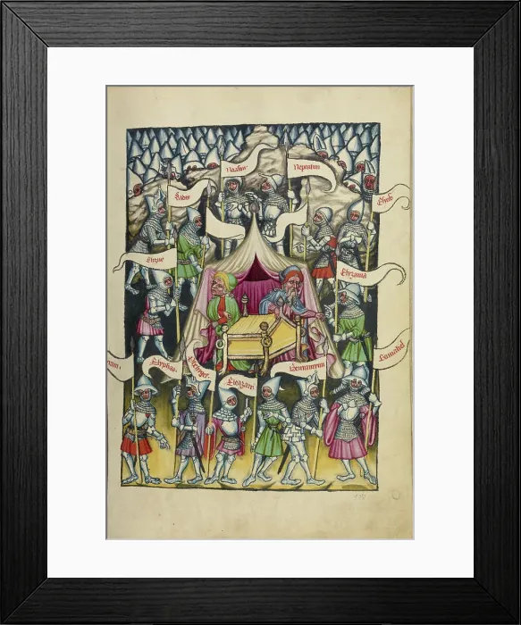 Framed Print : The Twelve Tribes of Israel; Weltchronik, about 1400-1410. Creator: Unknown Framed Print : The Twelve Tribes of Israel; Weltchronik, about 1400-1410. Creator: Unknown