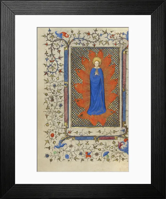 Framed Print : The Assumption of the Virgin; Book of Hours, about 1410. Creator: Unknown Framed Print : The Assumption of the Virgin; Book of Hours, about 1410. Creator: Unknown