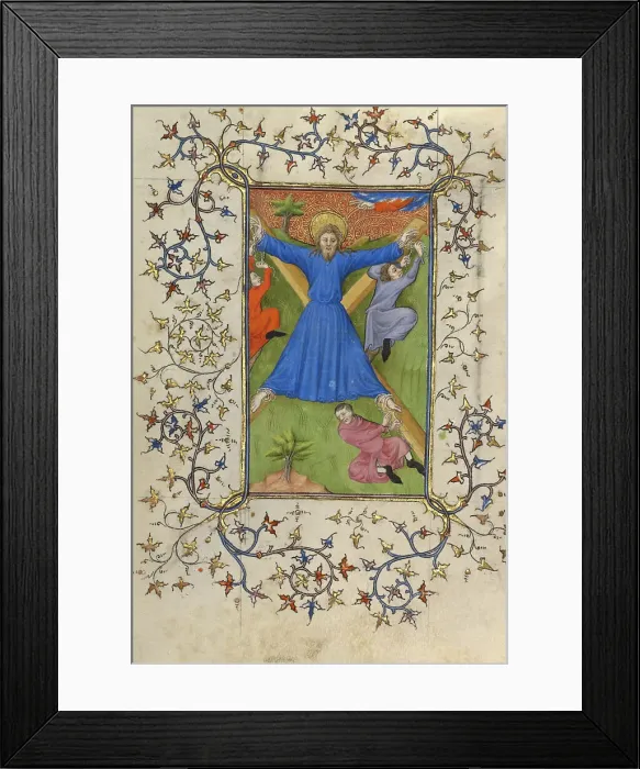 Framed Print : The Martyrdom of Saint Andrew; Book of Hours, about 1410. Creator: Unknown Framed Print : The Martyrdom of Saint Andrew; Book of Hours, about 1410. Creator: Unknown