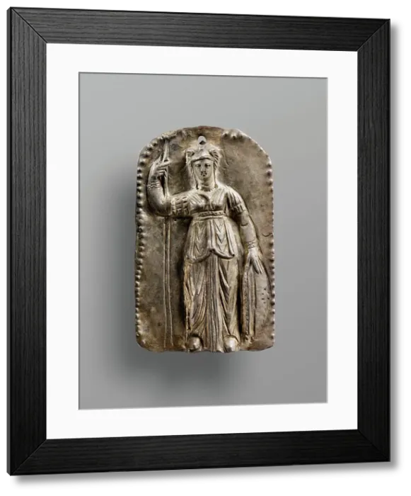 Framed Print : Repousee Plaque Depicting Athena Parthenos, 2nd-3rd century A.D. Creator: Unknown Framed Print : Repousee Plaque Depicting Athena Parthenos, 2nd-3rd century A.D. Creator: Unknown