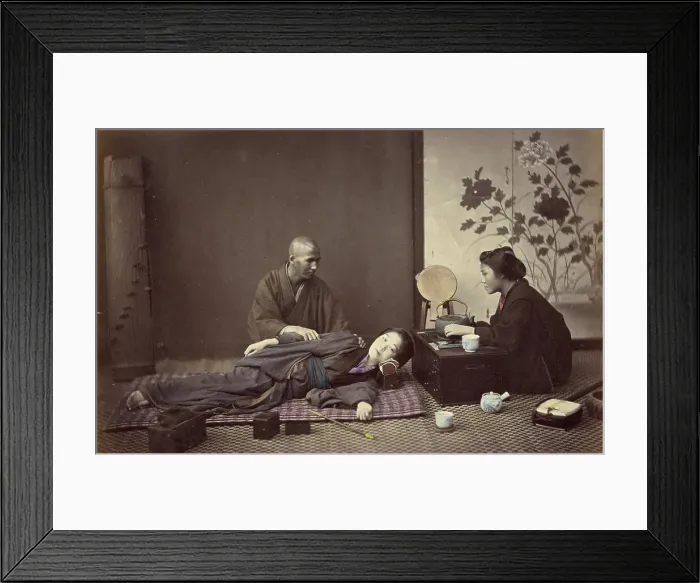 Framed Print : Mode of Massage, 1866-1867. Creator: Felice Beato