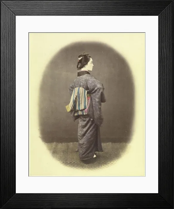 Framed Print : Aristocratic Young Lady, about 1863-1868. Creator: Felice Beato Framed Print : Aristocratic Young Lady, about 1863-1868. Creator: Felice Beato