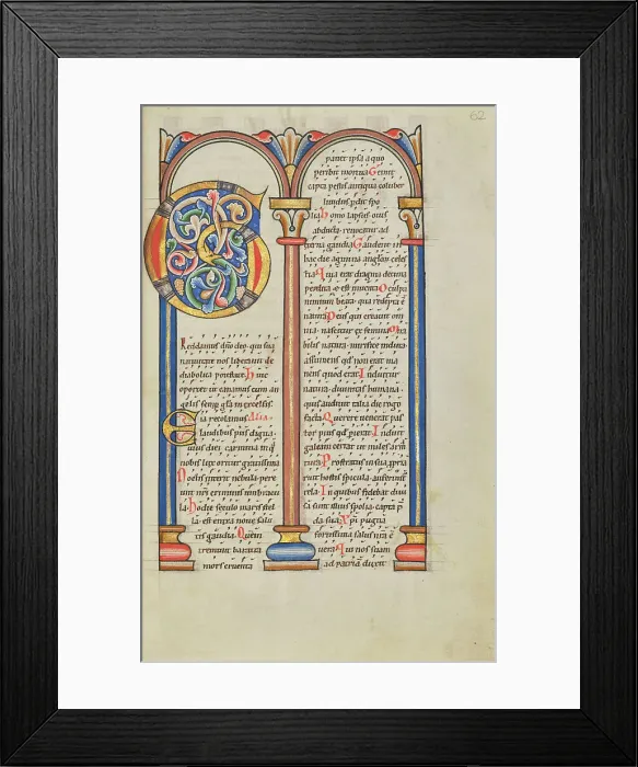 Framed Print : Decorated Text Page; Stammheim Missal, probably 1170s. Creator: Unknown Framed Print : Decorated Text Page; Stammheim Missal, probably 1170s. Creator: Unknown