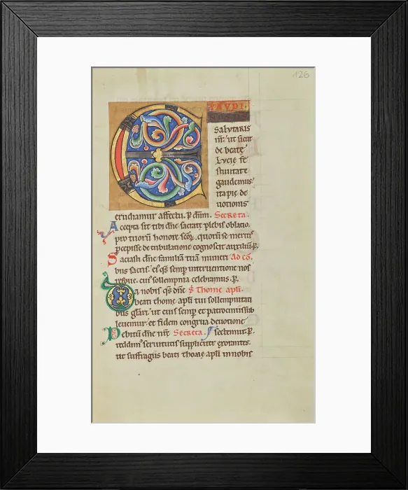 Framed Print : Decorated Initial E; Stammheim Missal, probably 1170s. Creator: Unknown Framed Print : Decorated Initial E; Stammheim Missal, probably 1170s. Creator: Unknown