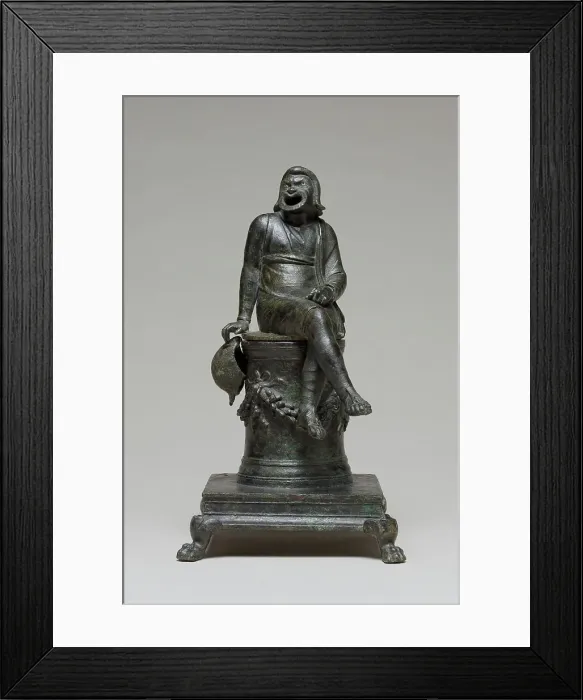 Framed Print : Thymiaterion in the Form of a Comic Actor Seated on an Altar and a Separate... 1st half of 1st cent Creator: Unknown Framed Print : Thymiaterion in the Form of a Comic Actor Seated on an Altar and a Separate... 1st half of 1st cent Creator: Unknown