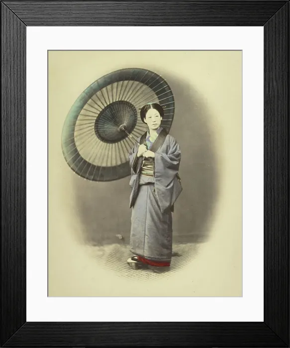 Framed Print : Japanese Woman, about 1868. Creator: Felice Beato Framed Print : Japanese Woman, about 1868. Creator: Felice Beato