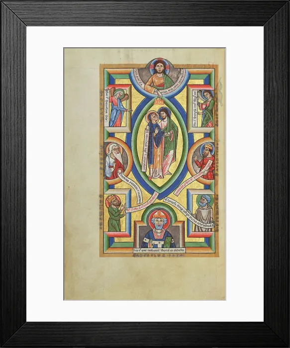 Framed Print : The Assumption of the Virgin; Stammheim Missal, probably 1170s. Creator: Unknown Framed Print : The Assumption of the Virgin; Stammheim Missal, probably 1170s. Creator: Unknown